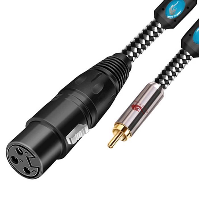 JQB-8805 Câble de microphone audio XLR mâle à XLR femelle 3 broches