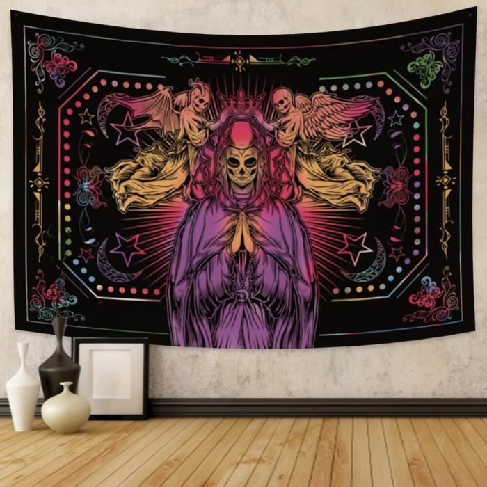 Tapisserie Chakra Mandala Vert - Couvre-lit 240x215 Cm - Om Mur Reine Aum