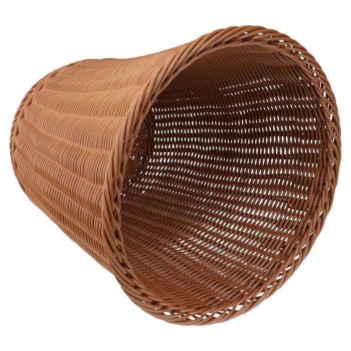 Poubelle en Osier- Corbeille à Papier Naturelle- Petite Poubelle Ronde Décorative pour Salles de Poubelle en Osier- Corbeille à Papier Naturelle- Petite Poubelle Ronde Décorative pour Salles de