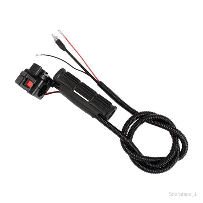 Interrupteur D'Accélérateur + Câble 165cm Pour Tondeuse à Gazon - Manuel - Remplacement Universel - Noir Ou Rouge
