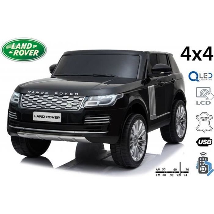 Voiture Electrique Grand 4x4 Range Rover Land Rover Noir 2 Places