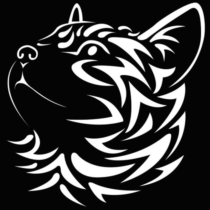Sticker Decoration Animal Chat Tribal Tete A Gauche 30x30cm Blanc Chat007 Achat Vente Stickers Cdiscount