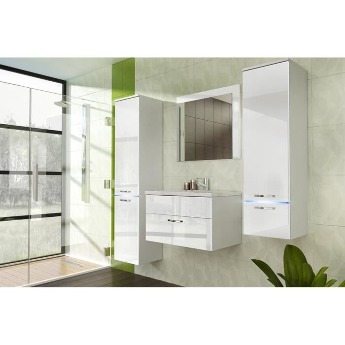 Salle de bain complète LAGUNA blanc façade laquée