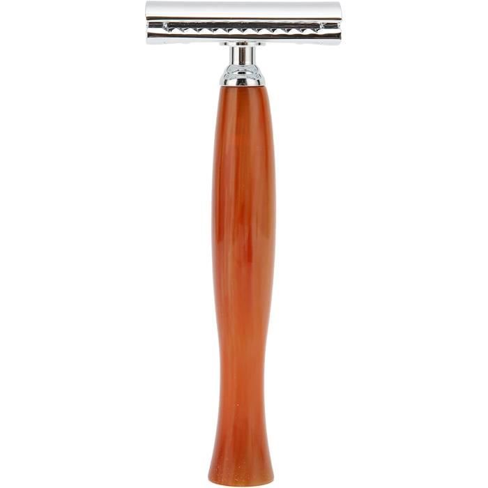 Kit Rasoir De Sûreté Double Tranchant + 10 Lames + 2 Blaireaux - Rasage Traditionnel Neuf