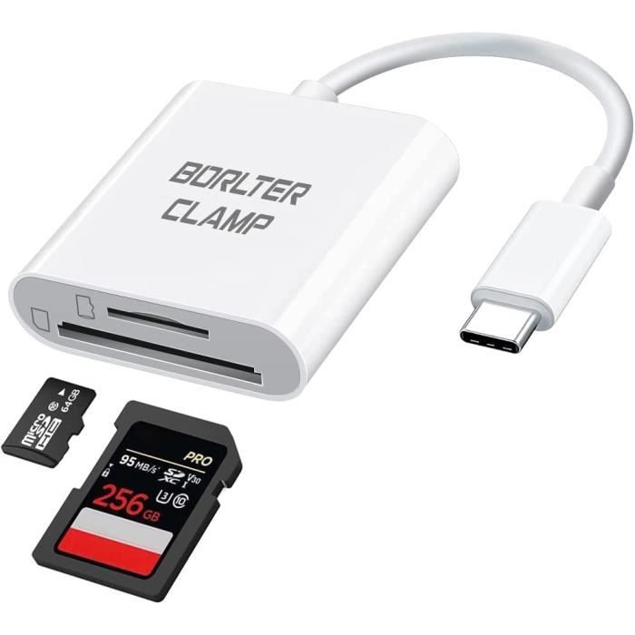 Lecteur de Carte Mémoire, SD/Micro SD Lecteur de Carte et Micro USB OTG à  USB 2.0 Adaptateur avec Standard USB Micro USB Connecteur - Cdiscount  Informatique