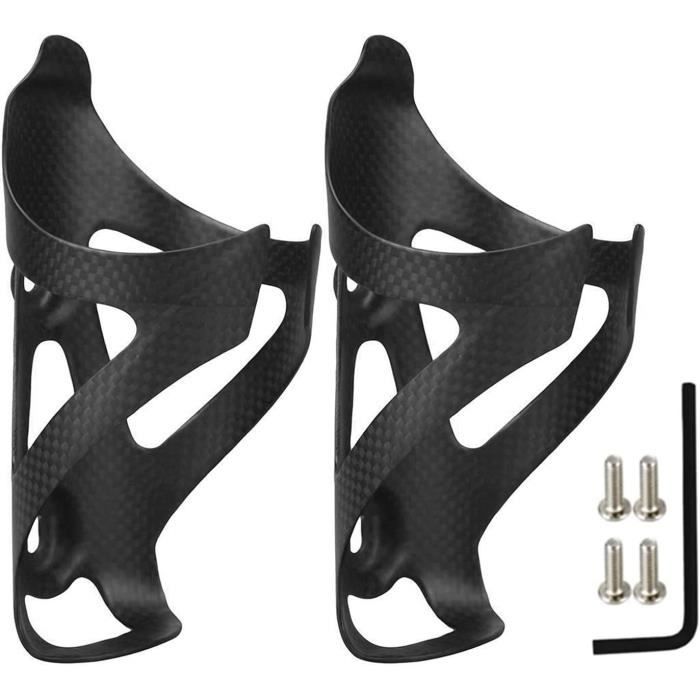 Porte-bidon Vélo Carbone 20g - Noir Mat - Pour VTT Et Route - Diamètre 74mm