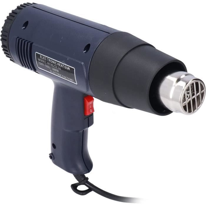 Pistolet à Chauffage 220V 1600W Avec Affichage Numérique - Soudage PVC, TPO - Fonction Refroidissement Auto - Pour Professionnels & Bricoleurs