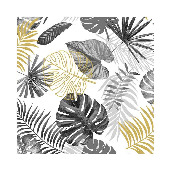 Toile Cirée Antitache MANZARA Jaune - Nappe 140 Cm De Large, Motif Montagne