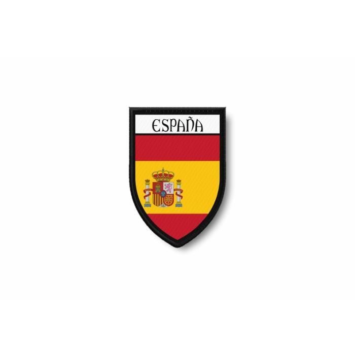 Patch Brodé Drapeau Espagne - Écusson Thermocollant Espagnol Pour Vêtements, Sacs, Customisation