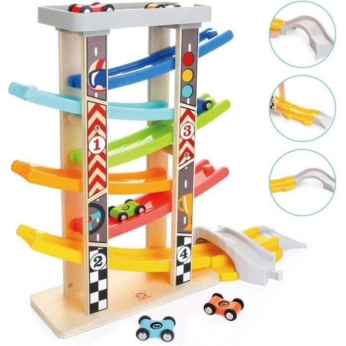 Jouet Enfant 2 Ans Jouet Rampe De Voiture En Bois Pour Garcon 1 Ans Cadeau Toboggan Voture Pour Bebe Cdiscount Jeux Jouets