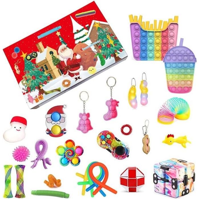 27 pièces Jouets Sensorielle Calendrier de lavent de Noel Jouets Anti-Stress et anxieux Calendrier de lAvent pour Enfants/Hommes/Femmes Guanan Calendriers de lAvent 2021 