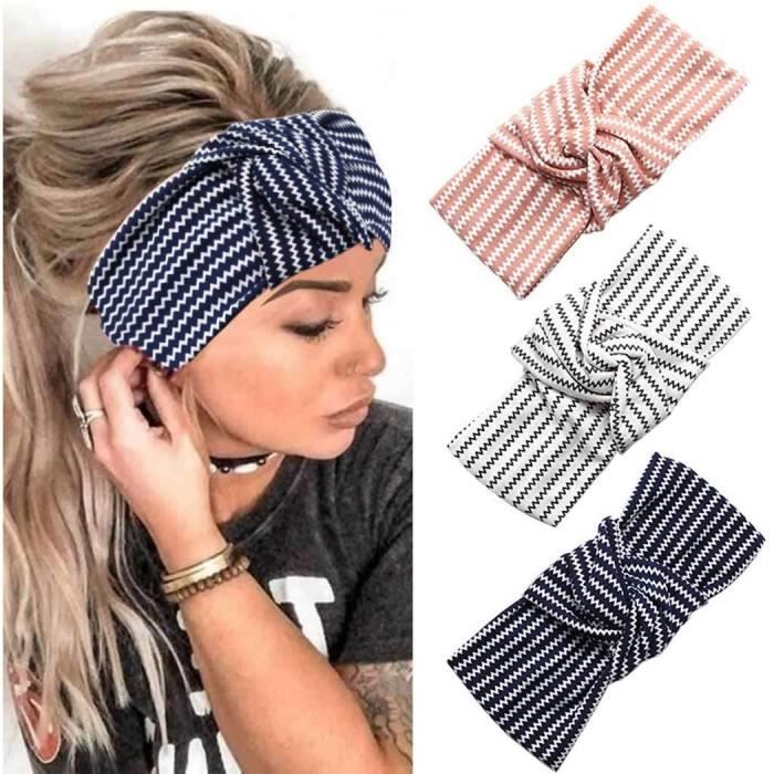 Bandeau Cheveux Femme Élastique Sport Fitness Femme Accessoires, Pack de 8  Bandes - Cdiscount Au quotidien