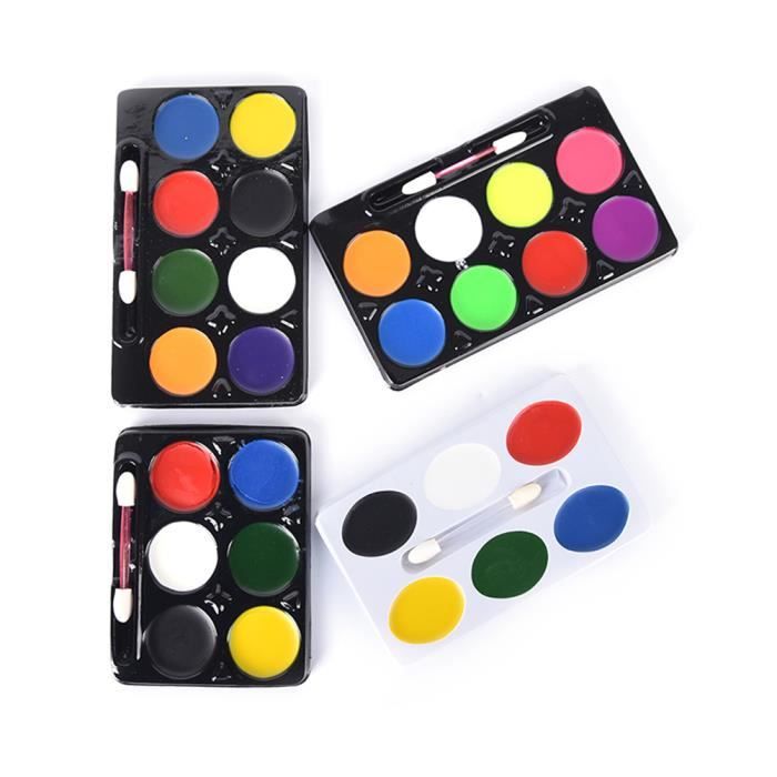 Maquillage Corps Non Toxique Peinture A L Eau Huile Corps Visage Peinture Kit Avec Brosse Pour Noel Fantaisie Carnaval Vibrant F Achat Vente Maquillage Cdiscount