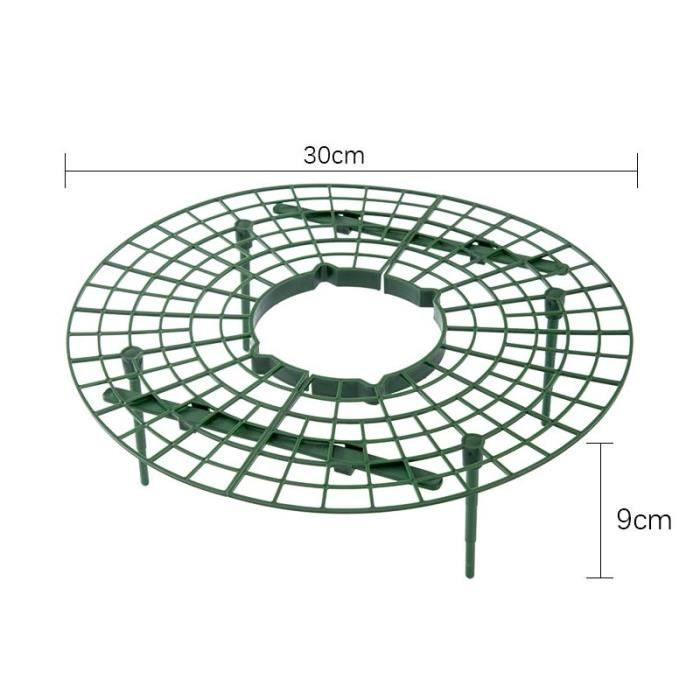 16 Supports Pour Plants De Fraisiers - Plastique Vert Amovible - Éloigne Les Fraises Du Sol, Protège Des Escargots - 7