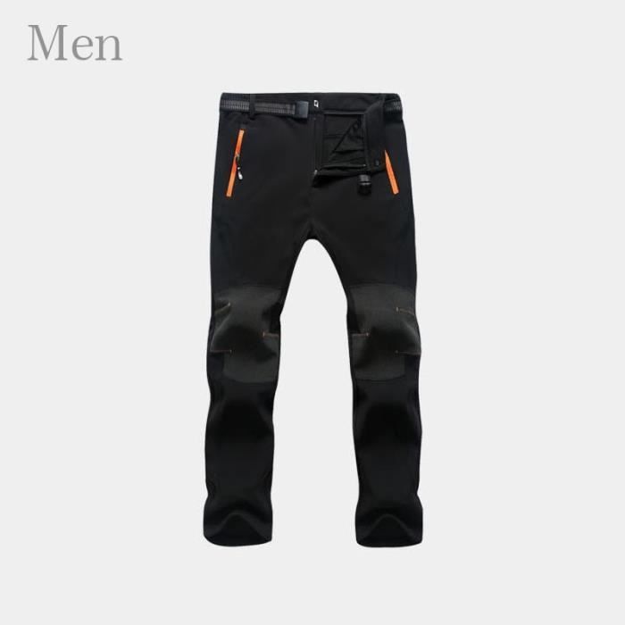 Homme Noir Pantalon Taille v lo v lo hiver pantalon imperm able