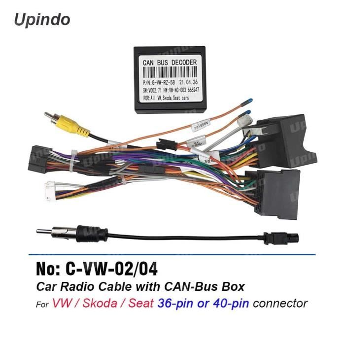 Câble d'autoradio CANbus, adaptateur de câblage, connecteur d