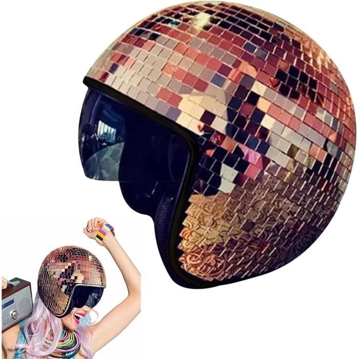 Pomurom Casque De Boule à Facettes Avec Visière Rétractable