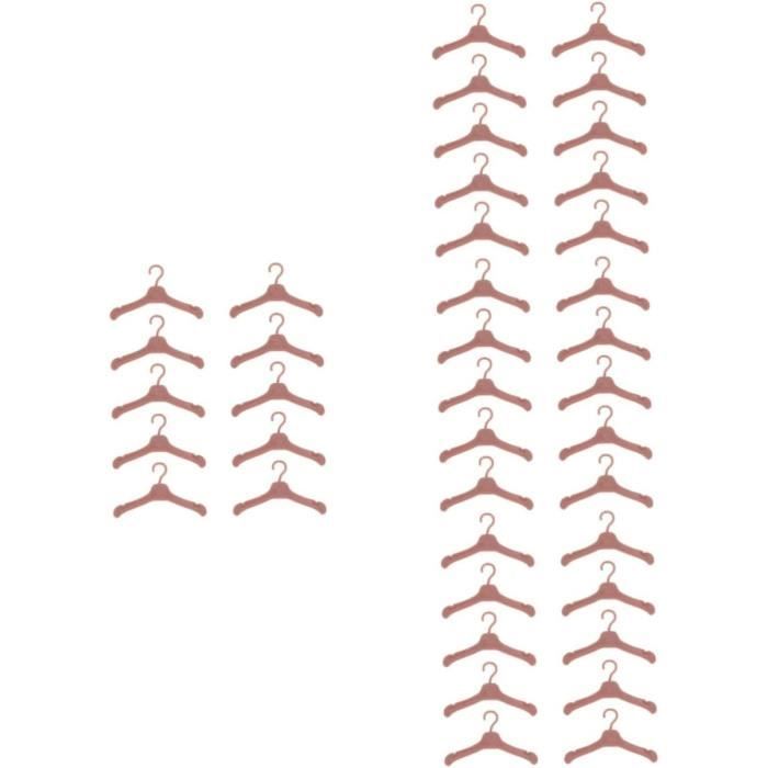 Vêtements Poupée Cintre De Rose En Plastique Porte-Manteaux De Poupees Miniature Portemanteau Intéressant Mignon Mini Rack Po[J992] - Maison