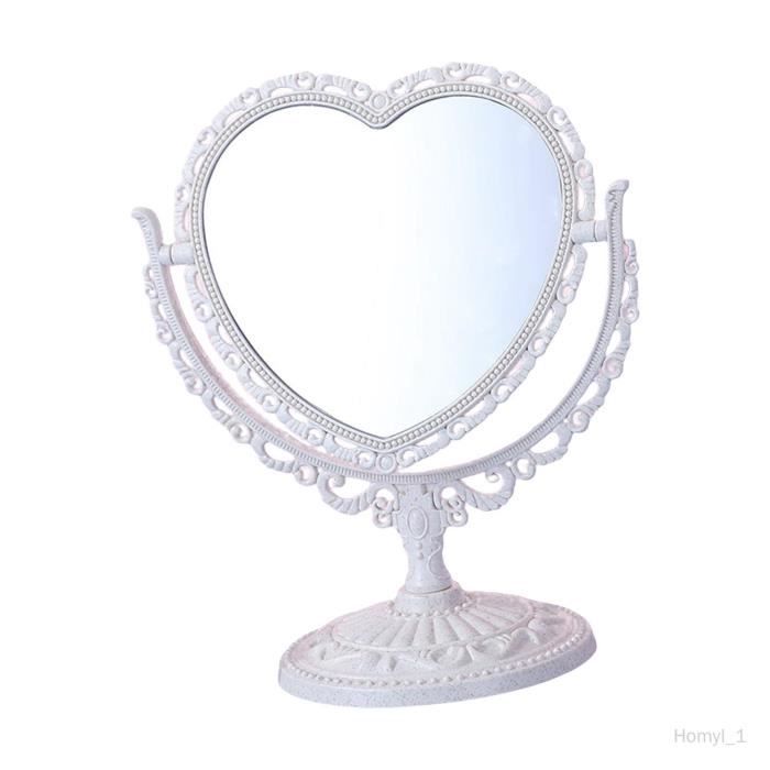 Miroir Compact Vintage Pliant Double Face - Motif Paon - Métal - Neuf Sous Emballage