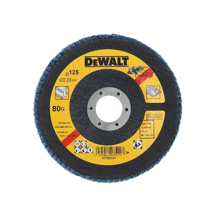 Disque à lamelles DEWALT DT3267 QZ 125mm Grain 80