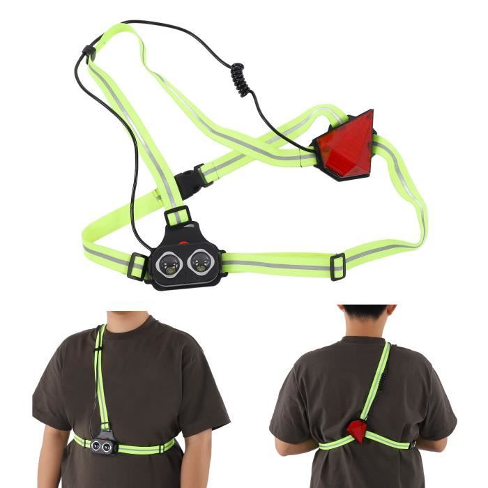 Lampe de course à pied LED rechargeable USB - Étanche - 500 lumens - Angle d'éclairage réglable - Lumière parfaite pour le jogging, la pêche, le camping, pour les enfants et plus encore
