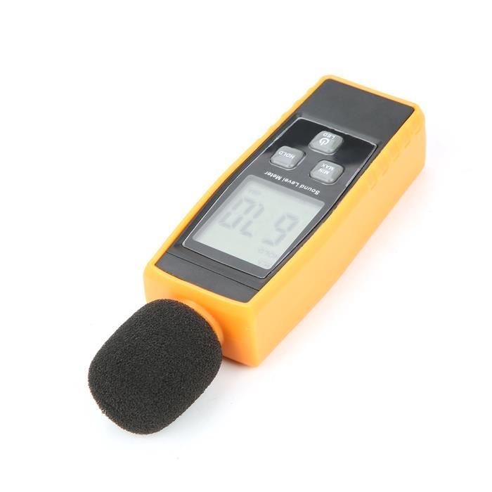 Sonomètre SMART SENSOR Sonomètre Enregistreur de Niveau Sonore Testeur du Bruit Sonomètre Audionumérique Plage de Mesure 30-130dB 