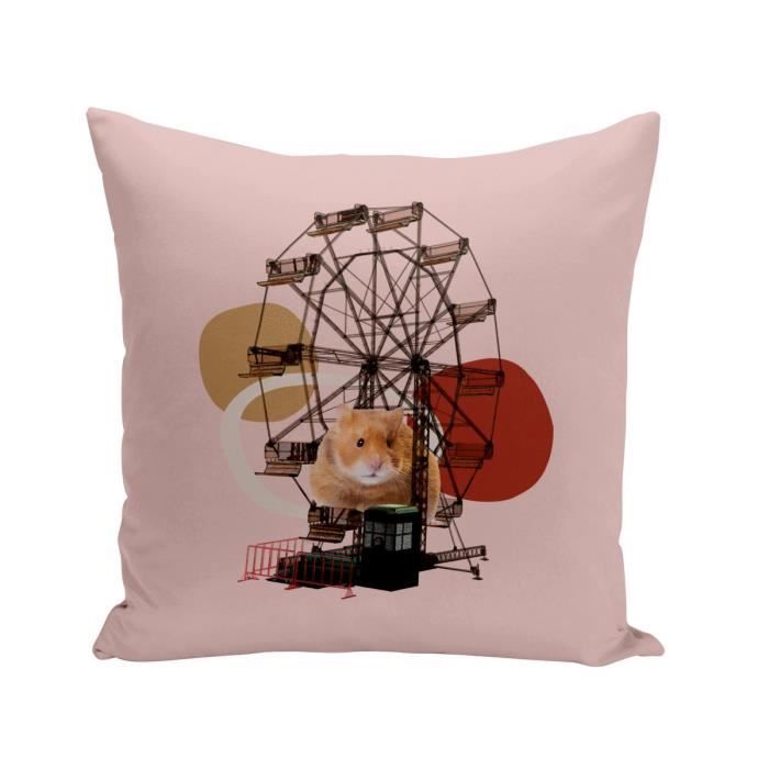 Housse De Coussin Lettre T - Made In France - Maron Bouillie