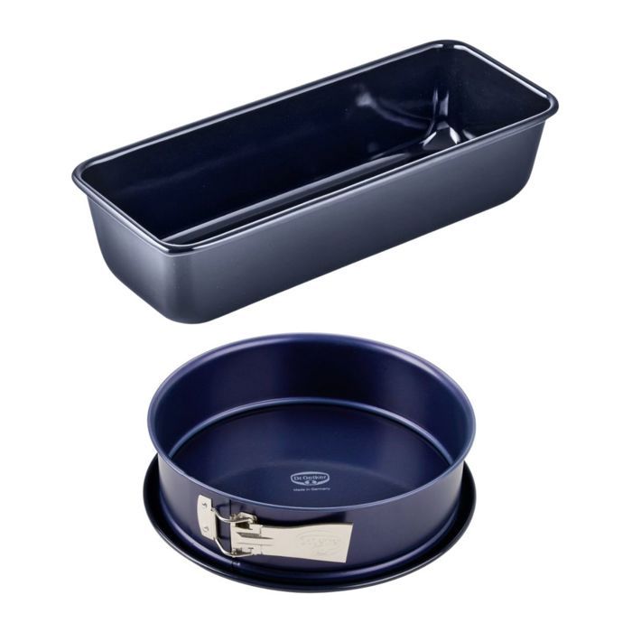 Dr. Oetker Moule à cakes 30 cm et moule à manqué 26 cm en email Back Liebe