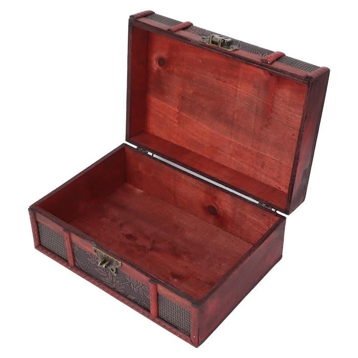 Coffre En Bois Vintage 'Pirate' – Boîte De Rangement Rétro, Style Ancien Pour Déco