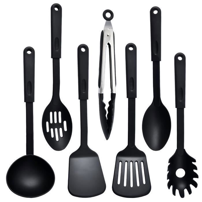 6 Ustensiles De Cuisine En Bambou - Lot De Spatules Et Cuillères 30 Cm, Anti-rayures, Pour Cuisson Et Service