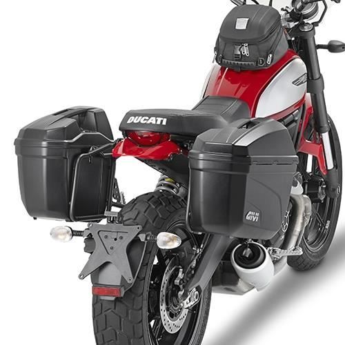 Support valises latérales moto Givi Monokey Ducati Scrambler 400 (16 À 20) - noir
