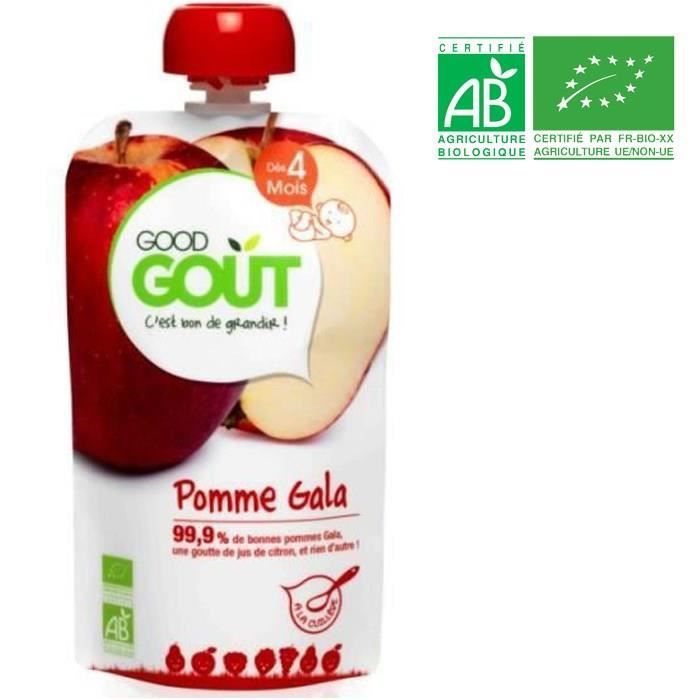 Good Goût Compote pomme gala bio - Dès 4 mois - Sans sucres ajoutés