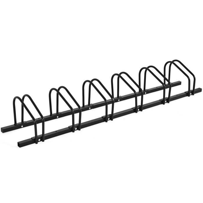 Porte-vélos VidaXL Pour 2 Vélos En Acier Galvanisé - Support Stable Pour Garage, Jardin Ou Terrasse Avec Fixation Antivol