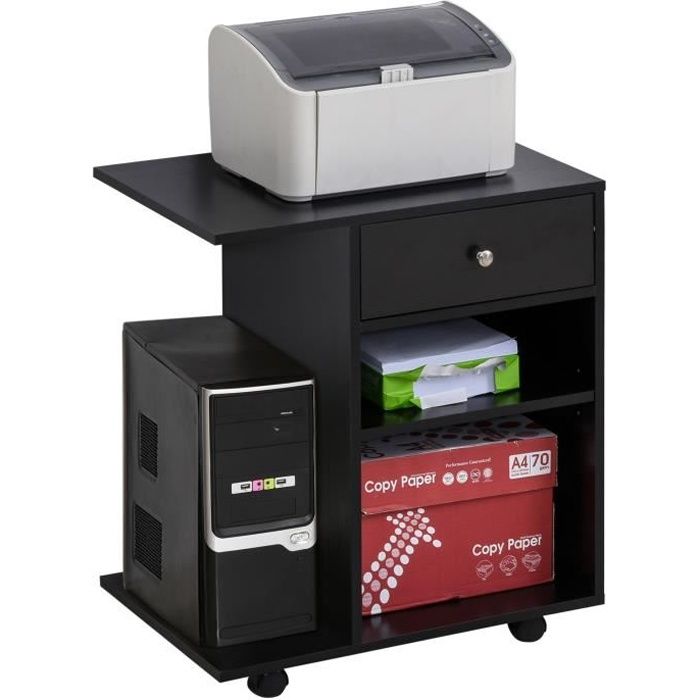 Vinsetto HOMCOM Support d'imprimante en bois caisson de bureau à