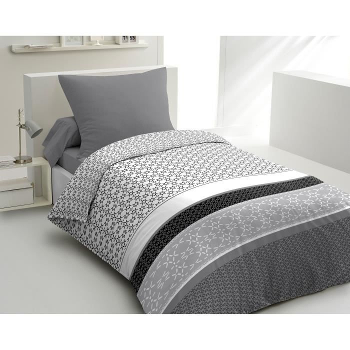 VISION Parure de couette Lenny - 100% coton - 1 housse de couette 220 x