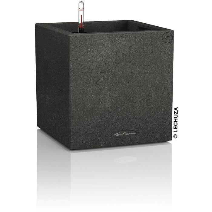 LECHUZA Jardinière Canto Color Square 40 ALL-IN-ONE Graphite 13722