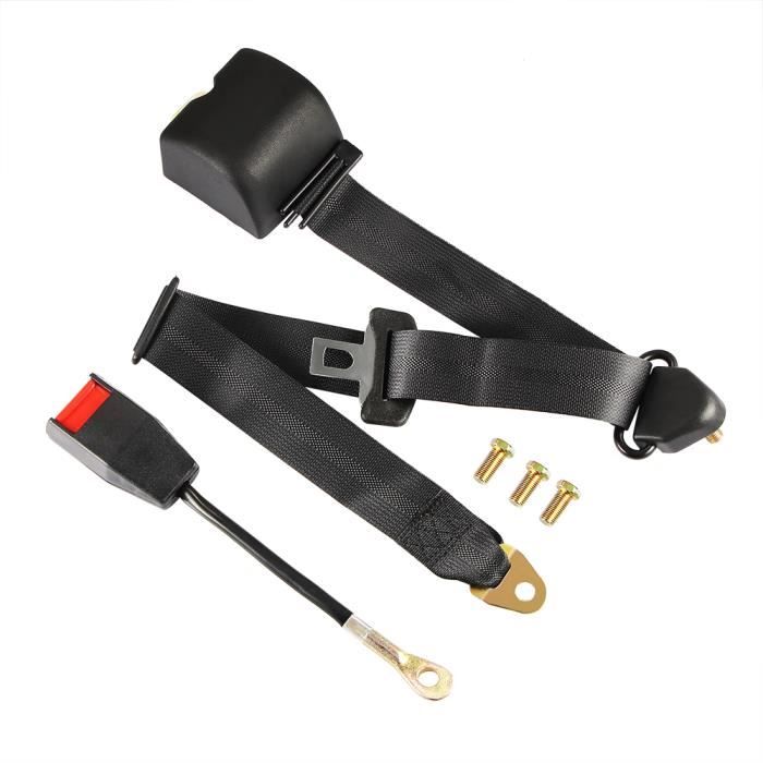 Universel 3 points réglable ceinture de sécurité du véhicule Auto Voiture Car VAN Seat Belt +Boulons