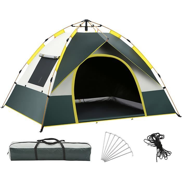 Tente Pop-up Villey 4 Personnes - Imperméable - Automatique - Légère - Verte - Neuve