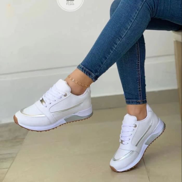 Basket shop femme talon