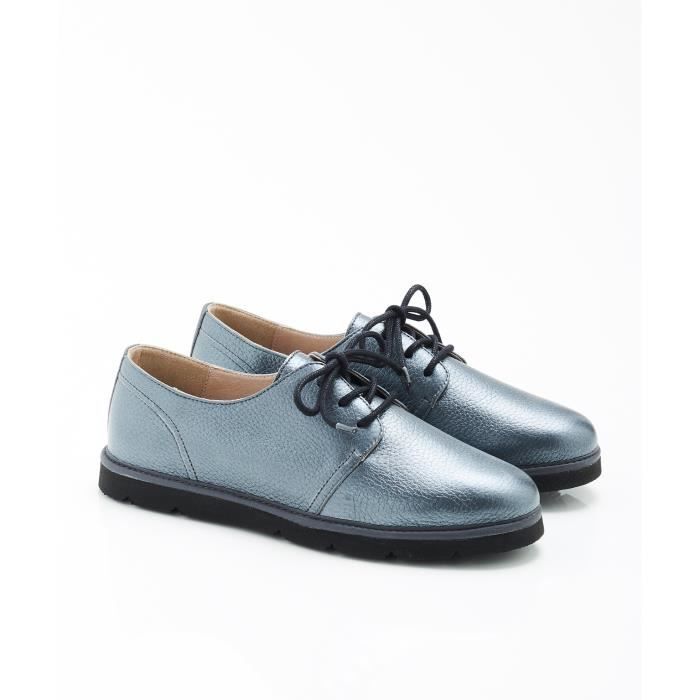 Derby exterieur Damart Derbies a lacets dessus cuir cerf Coloris Argente Coloris argente Cdiscount Chaussures