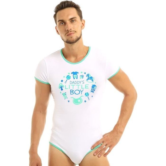 Hommes Adulte Bebe Et Couche Culotte Amant Lingerie Body Body Entrejambe Avant Imprime Sissy Gay Homme Body Barboteuse Pyjamas Noir Cdiscount Pret A Porter