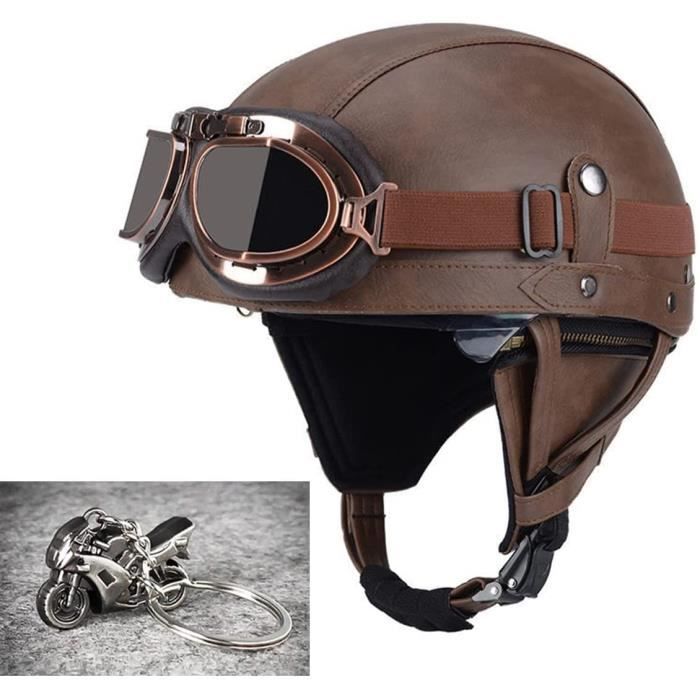 Daytona Helmets Casquette Demi-Crâne De Moto - Noir Brillant Approuv Par Point 3xs
