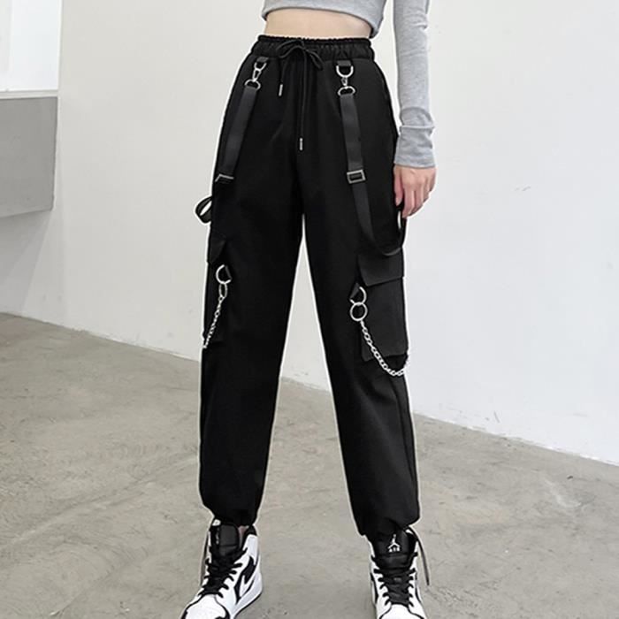 Pantalon cargo best sale femme avec chaine