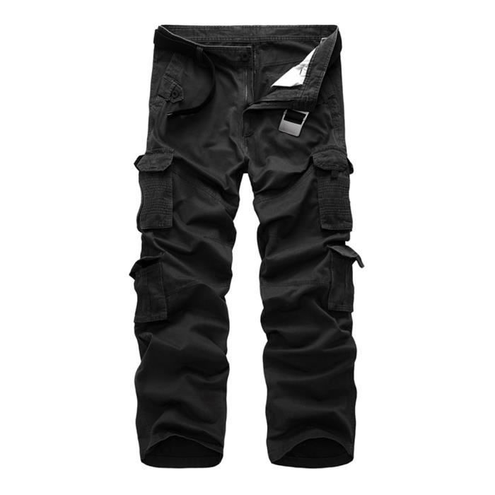 Pantalon de Marque Luxe Decontracte ample noir Homme cargo Grande VeTements Masculin Noir Cdiscount Pret a Porter