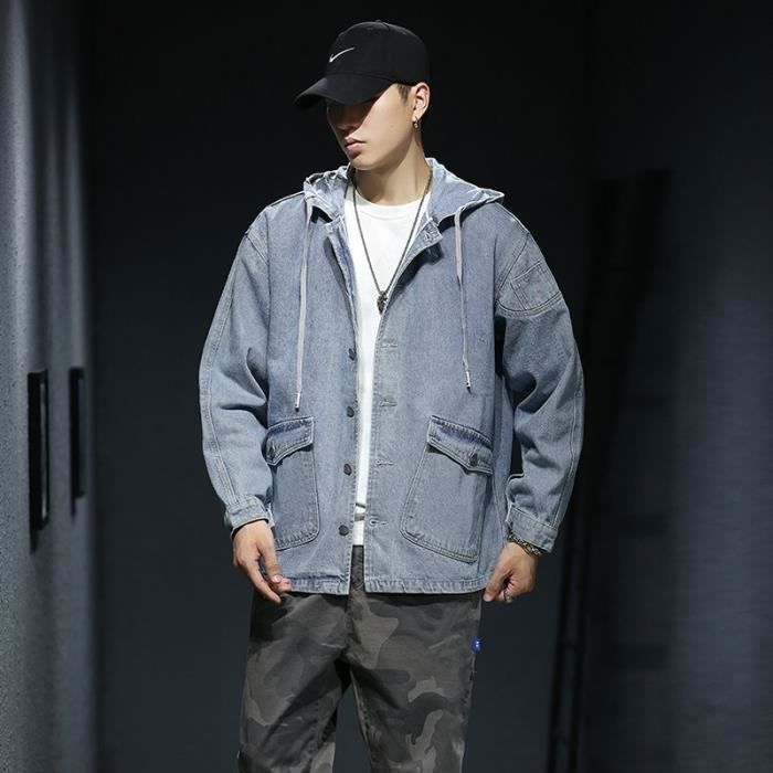 Veste en jean homme avec capuche sales