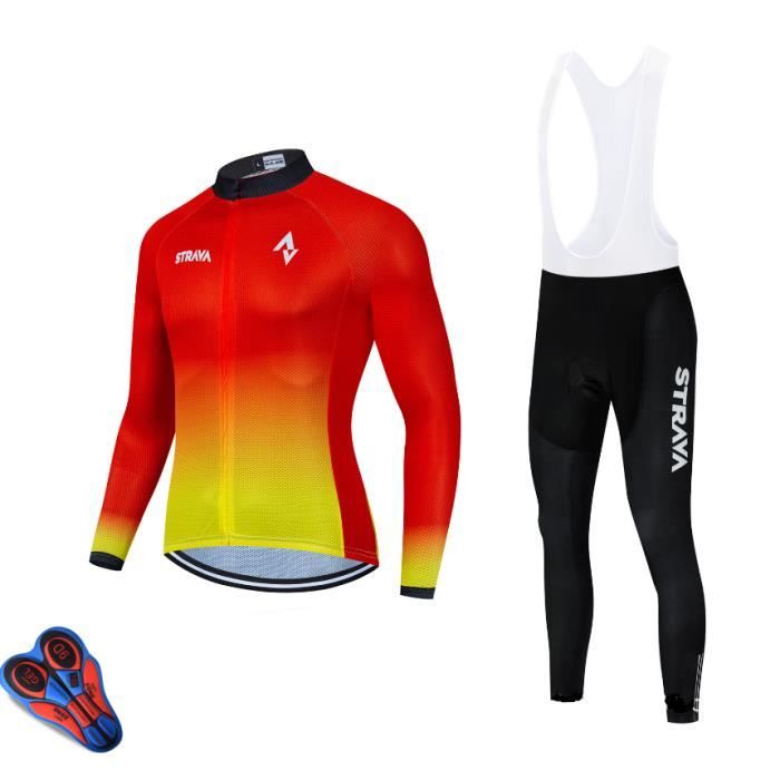 Maillot De Cyclisme Manches Longues Homme - Tissu Respirant Polyester, Pour VTT, Route, Motocross