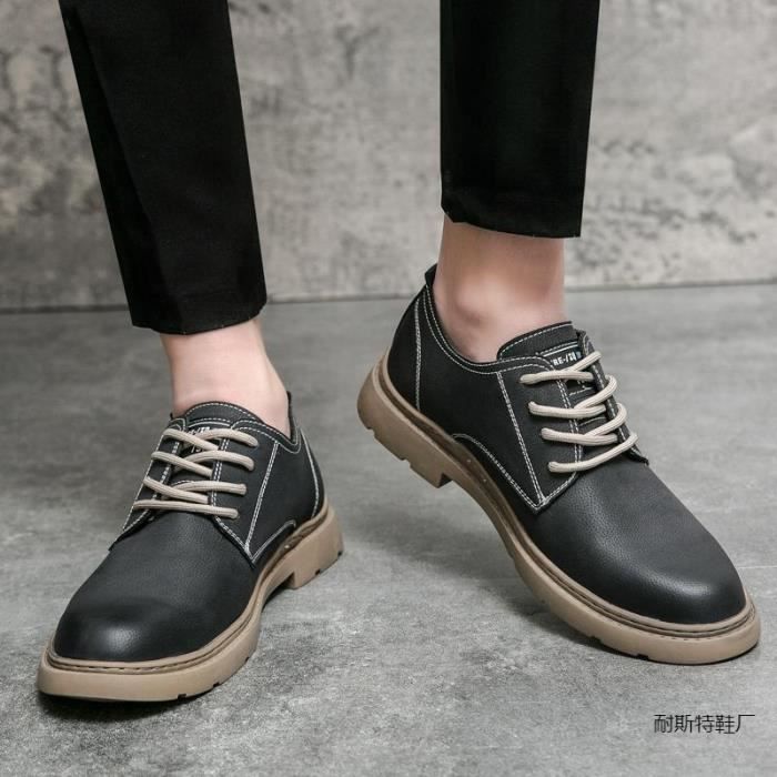 Chaussure Hommes de ville en cuir Mode Noir Marron Adulte