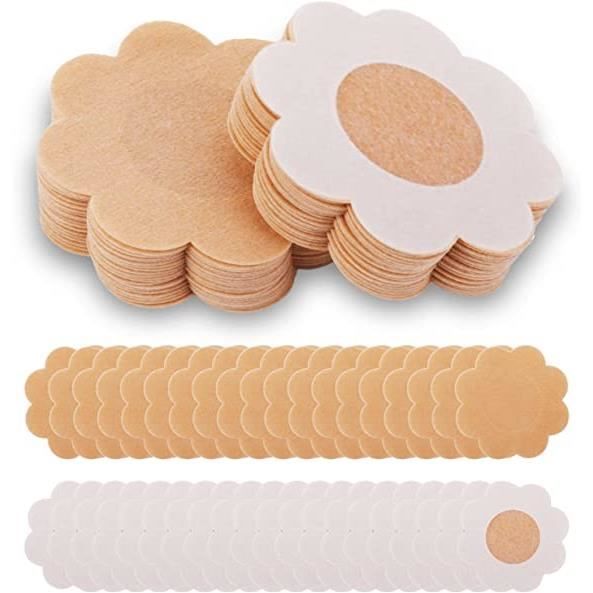 Cache-tétons Noirs Jetables - 12 Paires - Autocollants Imperméables - 7.5-8cm