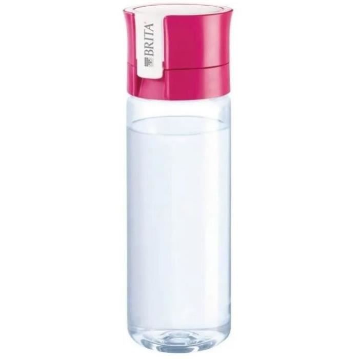 Gourde filtrante transparente rose BRITA - 1 filtre MicroDisc inclus