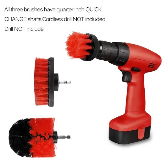 3pcs Brosse A Recurer Brosse De Nettoyage Electrique De Coulis De